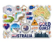 A5 Sticker Sheet Gold Coast Landmarks Vinyl Stickers - Australia Stamps Skyline Flag Map Travel Holiday City Scrapbook Aesthetic #80493