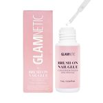 Glamnetic Brush On Nail Glue | Brush Tip Applicator, Mess Free, Travel Friendly, Vegan | Durable & Long-Lasting | .24 oz