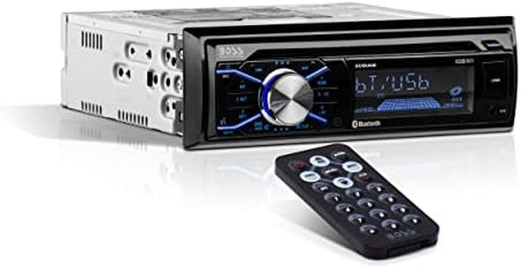 Boss Audio Systems 508UAB Multimedia Car Stereo - Single Din, Bluetooth Audio/Hands-Free Calling, Built-in Microphone, CD/MP3/USB/AUX Input, AM/FM Radio Receiver, Wireless Remote Control