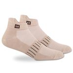 Supersox Unisex Bamboo Ankle Socks for Men & Women-Made of Sustainable & Eco Friendly Material - Athletic Softer than Cotton Socks, Anti Odour - Ideal for Sports, Gym, Pack of 3 (Pack of 1 (Beige))