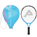 Kids Tennis Racket for Junior Toddlers Starter Kit 17-25" for Girl Pink and Boy Yellow with 420D Nylon Shoulder Strap Bag, Graffiti Blue