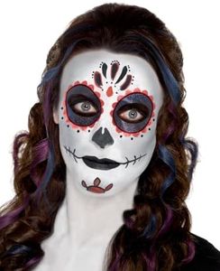 Smiffys Make-Up FX, Day of The Dead Kit, Aqua