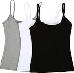 PACT Women's Everyday Camisole w/ Shelf Bra 3-Pack Multi Underwear