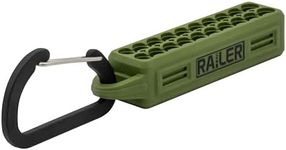 Screwdriver Bit Holder Storage Organizer – Railer 20-Hole Camo Green Bit Holder with Carabiner