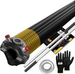 Garage Door Torsion Spring 250x2x36 for Right Side of Garage Door with Winding Bars, 1" Steel Bearing, and Gloves Heavy Duty Precision E-Coating 5-Year Warranty Minimum 30,000 Cycles (Black Cone)