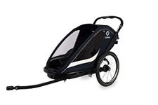 HAMAX Breeze Twin Child Bike Trailer: Navy/Cream Twin