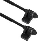 Magnetic Curtain Rods for Metal Doors，No tools required,Multi-Use Adjustable Appliance for Windows Iron Steel Places，09-16 Inch，2 Pack,Black