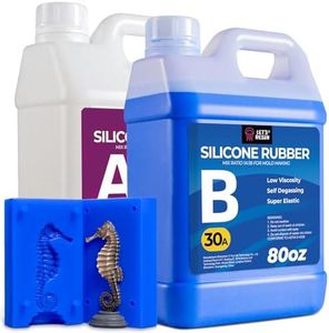 LET'S RESIN Silicone Mold Making Kit 30A,160oz/10Lbs Durable Mold Making Silicone Rubber, Fast Cure Platinum Cured Silicone, Self-Degassing Molding Silicone, Ideal for DIY Resin Molds & Silicone Molds