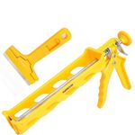 Homdum Light Duty Silicon Sealant Caulking Gun 9 inches for Bonding, Gap Filling & Repair With Razor Scraper