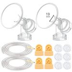 Breast Pump Kit for Medela Pump in Style Pumps; 2 Breastshields, 4 Valves, 6 Membranes, & 2 Replacement Tubing for Pump-in-Style Advanced Sold After July 2006; Replacement Parts for Medela Breastshield & Personal Fit Connector, Medela Tubing, Valves and Membranes (Breastshield 19 mm (Small-))