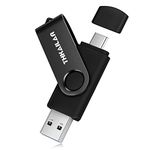 THKAILAR USB C Stick 256GB USB 3.1 Memory Stick 2 in 1 Dual Flash Drive Metal OTG Thumb Drive for Android Phones,Computers,Tablets,Laptops,Macs(Black)