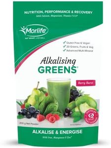 Morlife Alkalising Greens Powder Supplement, Berry Burst, 20 Super Greens, Fruits and Vegetables, Pre & Probiotics, Key Alkalizing Minerals, Vegetarian Superfood Formula, 7 oz, 20 Servings