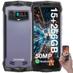 DOOGEE Smini Rugged Smartphone Android 13,15GB + 256GB/2TB Rugged Phone,Helio G99 Mobile Phones 4.5''QHD IPS,50MP Camera Small Rugged Phone 3400mAh/18W,Dual Sim Waterproof Phone,GPS/Face ID, NFC