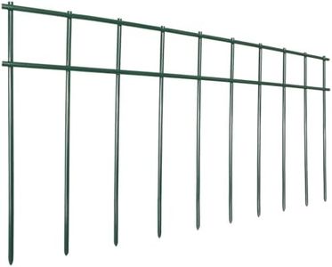 10 Pack No Dig Animal Barrier Fence Green Garden Fences 20'' LengthX10'' Height Underground Decorative Fencing 2 inch Gap for Dog Rabbits Fences Panel Ground Stakes Defence for Outdoor Patio