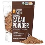 BetterBody Foods Organic Cacao Powder, Rich Chocolate Flavor, Non-GMO, Gluten-Free, Cocoa, 16 ounce, 1 lb bag