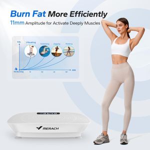 MERACH Vibration Plate – Grey Fitness Platform for Home Workout