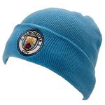 Manchester City FC Cuff Knitted Beanie Knitted Cuff Hat - Sky Blue