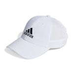 adidas Unisex Embroidered Logo Lightweight, White/Black, OSFY(One Size)