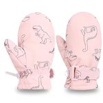 Peecabe Baby Boys Girls Winter Gloves Warm Fleece Toddler Mittens for Kids Unisex Waterproof Snowboard 1-5 Years (Pink, 2-3 Years)