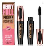 Fibre Lash Mascara Black,Waterproof Mascara Black Volume and Length,4D Maskara,Waterproof Mascara Black,5D Long Lash Mascara Black,Long Lasting, Waterproof & Smudge-Proof,False Lash Effect Mascara