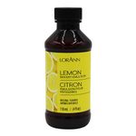 LorAnn Lemon Bakery Emulsion, 4 oz - Intense Lemon Flavor Extract for Baking, Cookies, Frosting, Ice Cream, Key Lemon Pie, Smoothies, Tea and Beverage - Gluten Free, Vegan, Sugar Free, Nut Free