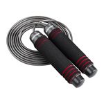 GRIFEMA GA5004 Skipping Rope For Adults Kids Fitness, Speed Jumping Rope, Weighted Boxing Skipping Rope, Length Adjustable, Black/White