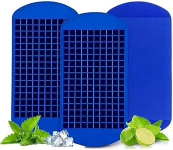 3Pcs Mini Silicone Ice Cube Trays for Freezer Molds 160 -Cocktail Ice Cube Maker Mini Ice Cube Trays for Freezer Cubes for Drinks - Cocktail Ice Cube Tray Molds Silicone Small Ice Cube Trays Silicone