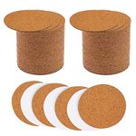 Self-Adhesive Cork Round, Allazone 120 Pack 9 x 9CM Cork Backing Sheets for Wall Decoration, Party Supplies Coasters and DIY Crafts