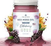 TrueSeaMoss Wildcrafted Irish Sea Moss Gel - Made with Dried Seaweed & Fresh Sea Vegetables, Seamoss - Made in USA (Elderberry, Pack of 1)