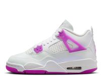 Nike Air Jordan 4 Retro Big Kids, White/Hyper Violet, 7 Big Kid
