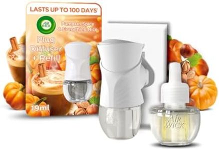 Air Wick Plug in Diffuser Kit, Pumpkin Spice & Everything Nice, 1 Device & 1 Refill (19ml), Long Lasting Fragrance, Lasts up to 100 days, Plug in Air freshener