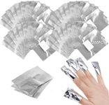 200 Pcs Foil Nail Wraps, with Lint-Free Cotton Pads for Manicure Nail Art Cleaner, No Acetone Nail Polish Remover Soak Suitable for Home Use
