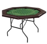 KNK 8 Seater Poker Table – Foldable Hexagon Game Table with Felt Top & Cup Holders