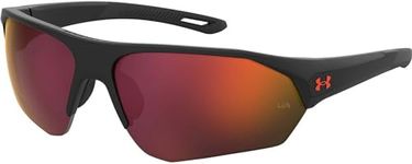 Under Armour Unisex's Ua 0001/G/S Sunglasses, Black/Red Multi, 72mm, 10mm