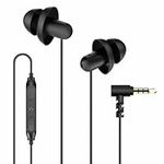 Hearprotek Sleep Earbuds, Soft Lightweight Earbuds Wired with Mic and Volume Control, Noise Reduction Sleep Headphones 3.5mm Tangle Free for Side Sleepers, Snoring, Travel, Meditation, Relaxation