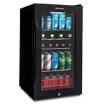 Subcold Ace90 LED Touch Control Beer Fridge With Glass Door | Premium Drinks & Wine Fridge | Black Alu Handle, Auto Defrost, Lockable | 91 Cans | Ideal for Home Bar Undercounter