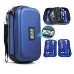 Gosemai 24h Insulin Cooler Travel Case TSA Approved Medication Diabetic Cooler For Travel With Thermometer Medicine Organizer Bag With 2 Ice Pack