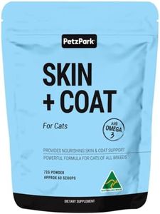 Petz Park Skin and Coat Supplement for Cats Australian Made - Omega 3 for Cats - Itching, Scratching, Heart Health, Atopic Dermatits for Cats - Cat Food Supplement