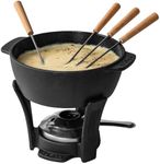 BOSKA Fondue Set Party Pro - Grandeur Cast Iron Fondue - Durable Fondue Pot inc. Burner and 4 Forks - for All Type of Stoves - Cheese Fondue Melts smoothly Every time