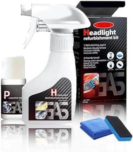 Headlight Restoration Spray, 2025 New Ceramic Headlight Restoration Kit for Removes Yellowing Oxidation, Headlamp Restoration Kit for Cars, Trucks, SUVs, Motorcycles