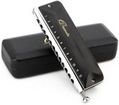 JDR Quartz Chromatic Harmonica C Key 12-Hole 48 Tones Chromonica Mouth Organ Harp Key of C for Kids Beginner Adults Professional Player Parents