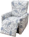 KRFOONN Recliner Slipcovers Stretch Printed Sofa Cover 4-Piece Lazy Boy Chair Covers Fallon Collection Slipcover Furniture Protector Leather Recliner Chair Cover for Rocking Recliner, A15