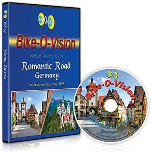 Bike-O-Vision - The Romantic Road, Germany - Virtual Cycling Adventure - Perfect for Indoor Cycling and Treadmill Workouts - Cardio Fitness Scenery Video