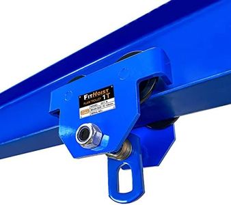 FITHOIST Manually Trolley 1 Ton | 2200LBS Capacity Steel Push Beam Trolley | Adjustable for I-Beam Flange Width 3" to 4.6" | Installed onto Various Beams