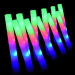 M.best 100 Pack LED Light Up Foam Sticks with 3 Modes, Glow in The Dark Wands Party Supplies for Birthday,Wedding, Christmas, Halloween,Raves, Concert