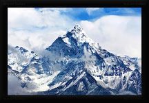 Braj Art Gallery Mount Everest Covered in Snow Photo Frame Size 19.5X13.5 Inches