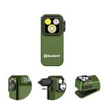 OLIGHT Oclip Pro EDC Flashlight with Flood, Red Light, Tri-Light Source 500 lumens Rechargeable Pocket Light, Easy to Magnetic Attach and Clip-on for Hiking, Working and Daily Use - Green