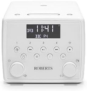 Roberts SOUND49 FM/DAB/DAB+ Digital Radio with Bluetooth, Alarms and CD Player, White