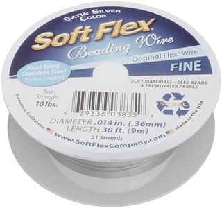 Soft Flex Wire 21-Strand, 0.014-Inch Diameter, Satin Silver
