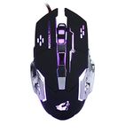 Lancoon Gaming Mouse Wired, Optical Game Mice with 6 Buttons, 4 Breathing Backlight, Ergonomic Grips and 4 DPI Adjustment Levels for PC, Laptop and Mac - GM05 Black